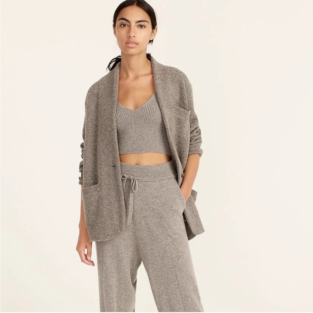 J.Crew Cocoon Sweater Blazer BA551 in Graphite Gray, Merino Wool Alpaca Blend - Picture 2 of 12